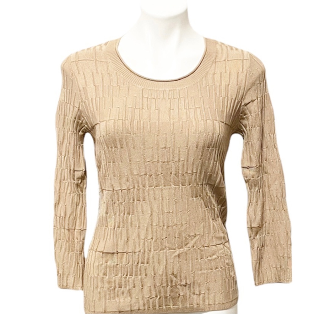 NEW Jones New York Gold Scoop Neck Top (M)